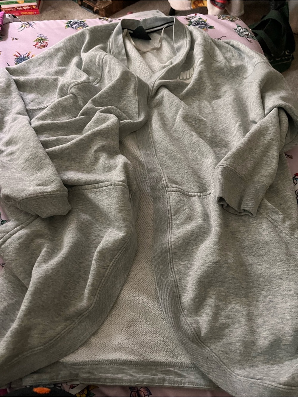 Nike Women's Light Gray Sweater Jacket